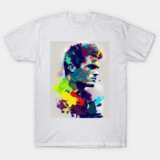 Abstract pop art style portrait of man T-Shirt by loucaski